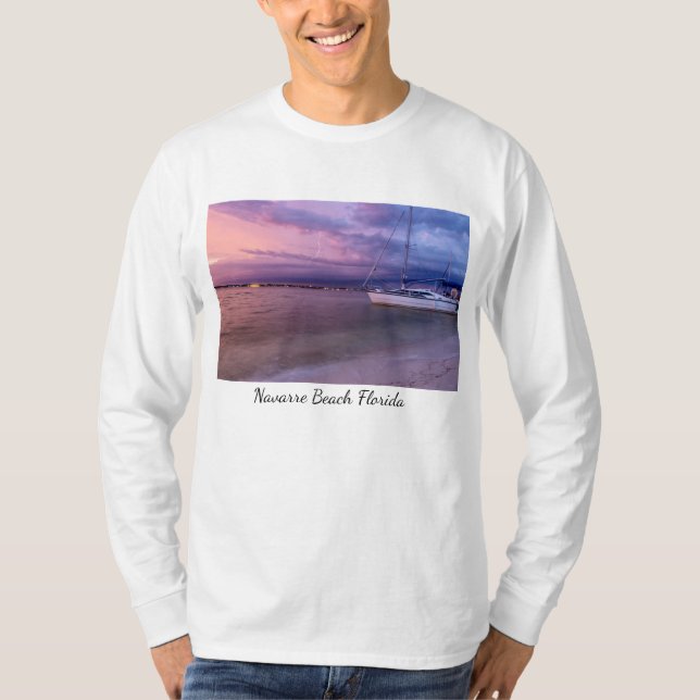 T-shirt Tempête Arrivée En Navarre Floride Long Manches Ch (Devant)