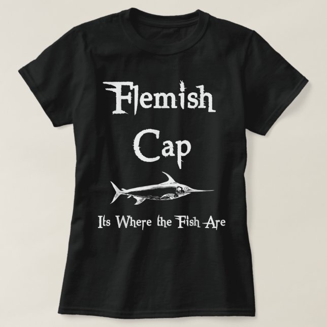 T-shirt Tempête Casquette flamande parfaite Pêche (Design devant)
