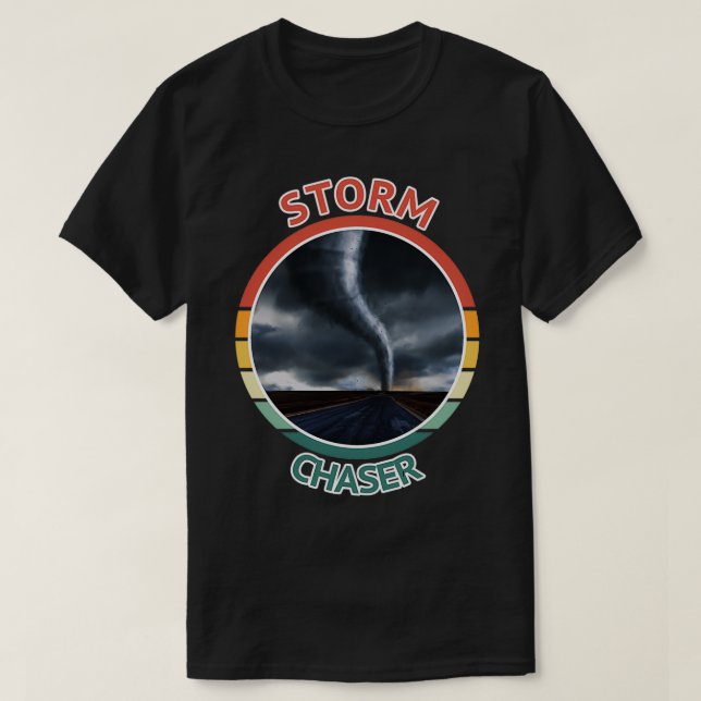 T-shirt Tempête Chaser Météo Tornade ouragan Retro Graphe (Design devant)