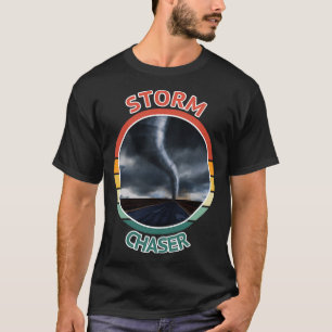 T-shirt Tempête Chaser Météo Tornade ouragan Retro Graphe