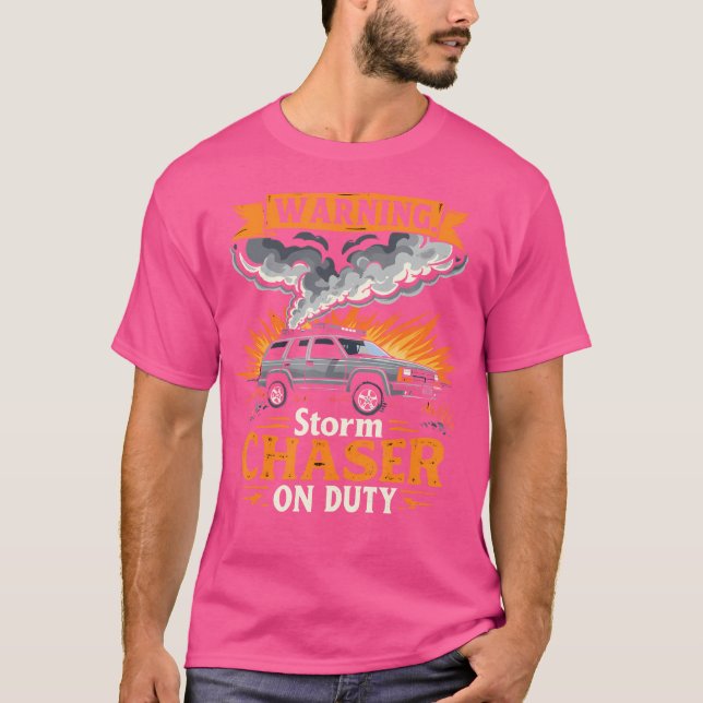 T-shirt Tempête Chaser Tornado Chasse Extreme Météo Track (Devant)