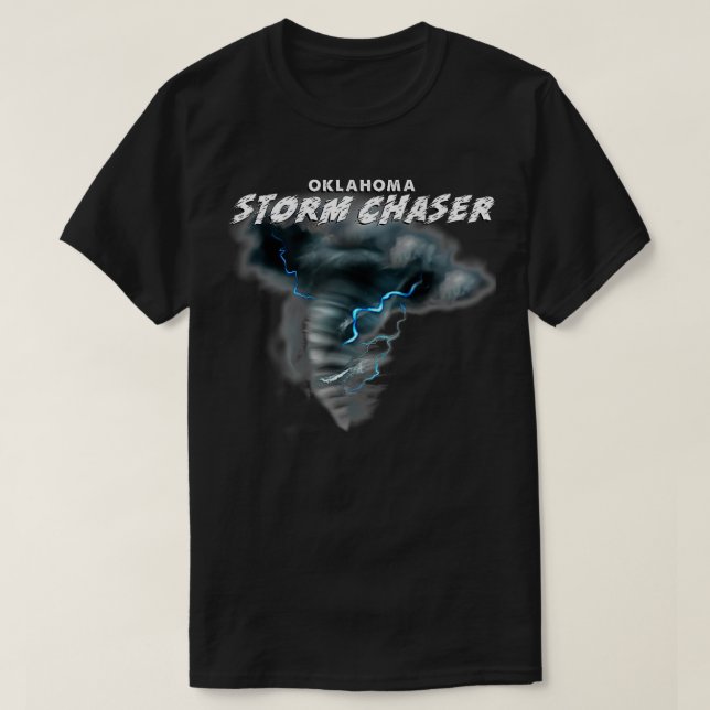 T-shirt Tempête de l'Oklahoma Chaser Météo sévère Tornade  (Design devant)