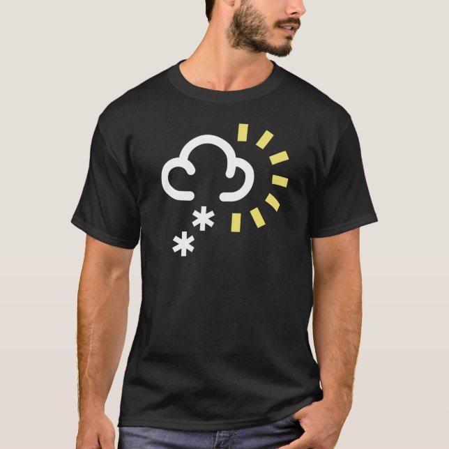 T-shirt Tempête de neige : Symbole des prévisions météo ré (Devant)