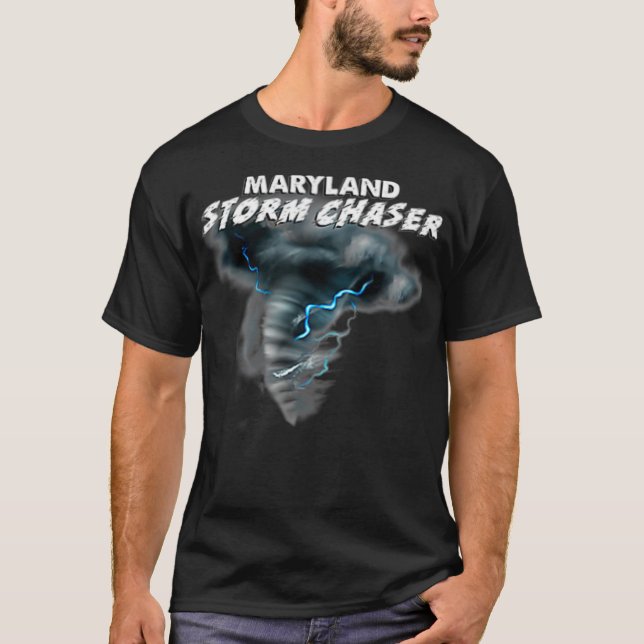 T-shirt Tempête du Maryland Chaser Temps violent Tornado (Devant)