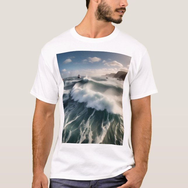 T-SHIRT TEMPÊTE OCÉANIQUE (Devant)