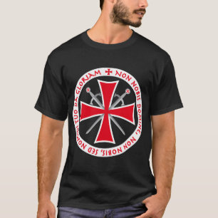 T-shirt Templar Cross Non Nobis Domine Crusader Chevalier