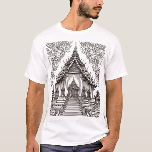T-shirt Temple bouddhiste (Devant)