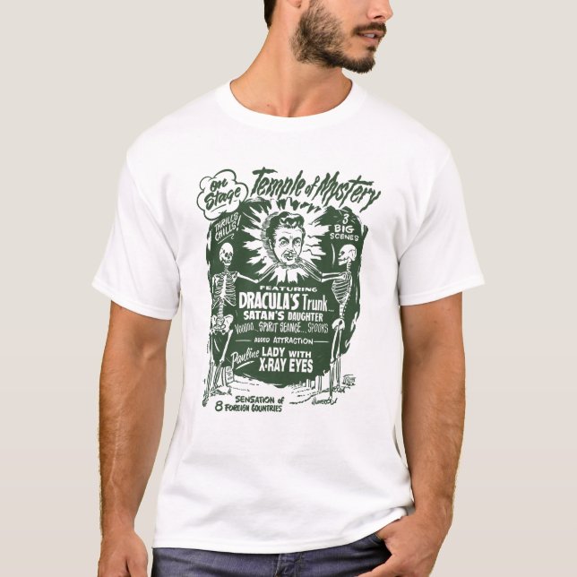 T-shirt Temple d'affiche d'exposition de spectre de (Devant)