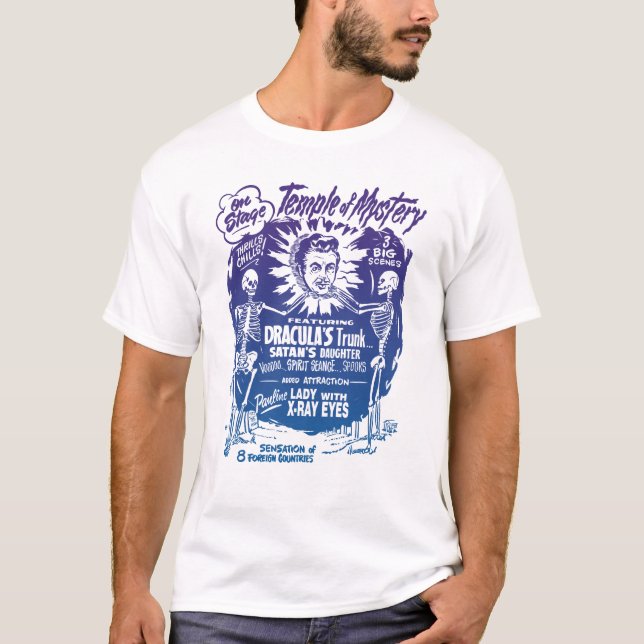 T-shirt Temple d'affiche d'exposition de spectre de (Devant)