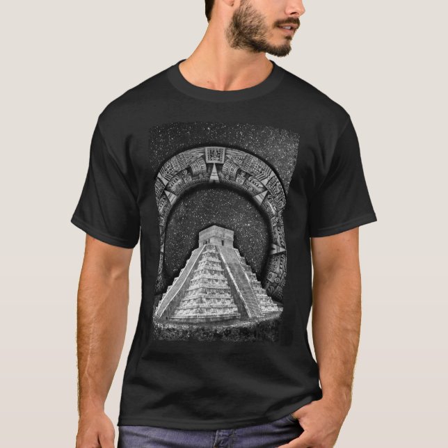 T-shirt Temple de Kukulcán Pyramides mayas Calendrier aztè (Devant)