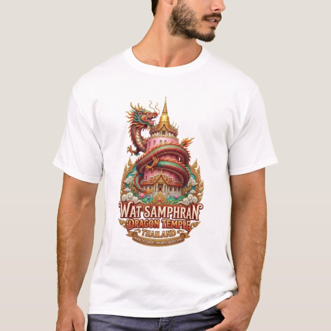 T-SHIRT TEMPLE DU DRAGON WAT SAMPHRAN (Devant)
