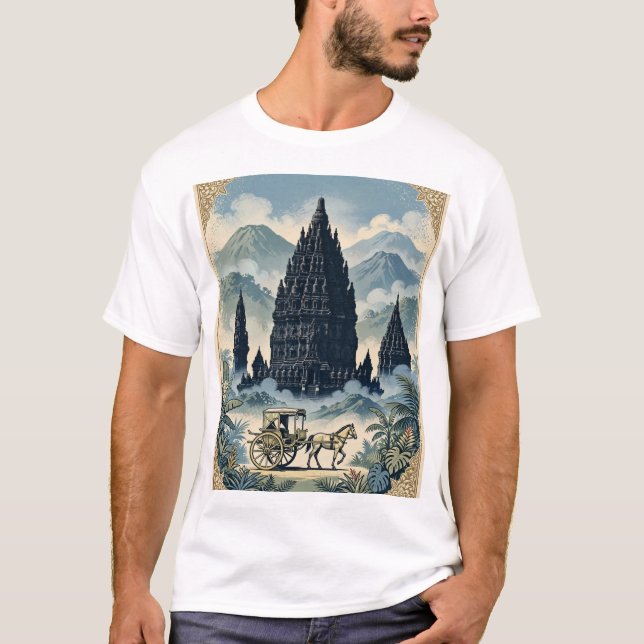 T-shirt Temple hindou de Prambanan Java Indonésie (Devant)