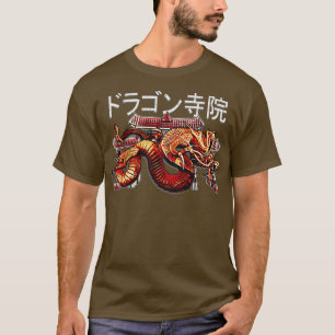 T-shirt Temple japonais Dragon Illustration japonaise