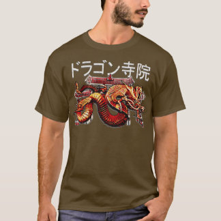 T-shirt Temple japonais Dragon Illustration japonaise