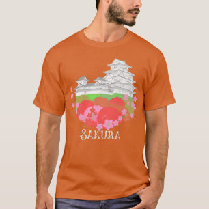 T-shirt Temple japonais vintage Sakura Cherry Blossom