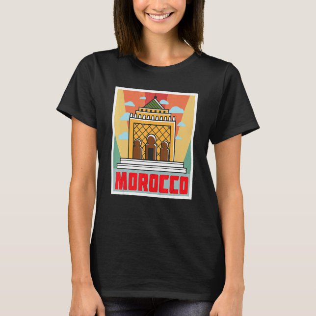 T-shirt Temple Morocco African Souvenir Moroccans Gibralta (Devant)