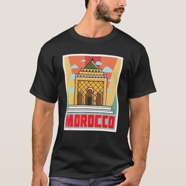 T-shirt Temple Morocco African Souvenir Moroccans Gibralta (Devant)