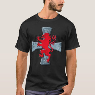 T-shirt Templer-Kreuz lion