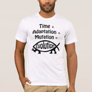 T-shirt Temps + Adaptation + Mutation = évolution