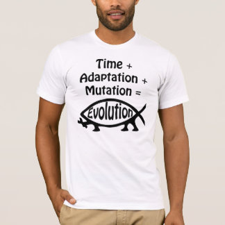 T-shirt Temps + Adaptation + Mutation = évolution