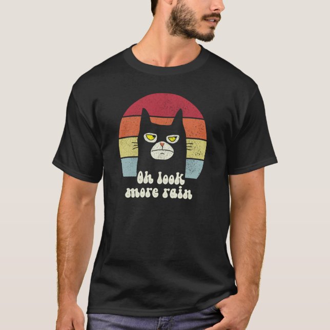 T-shirt Temps britannique hilarant Chat mécontent - Oh reg (Devant)