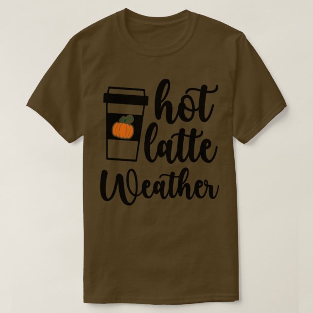 T-shirt Temps chaud en lattes (Design devant)