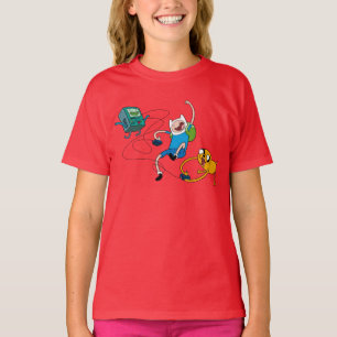 T-shirt Temps d'aventure Finn & Jake Jouer avec BMO