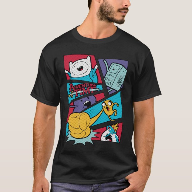 T-shirt Temps d'aventure | Graphique du panneau d'action (Devant)
