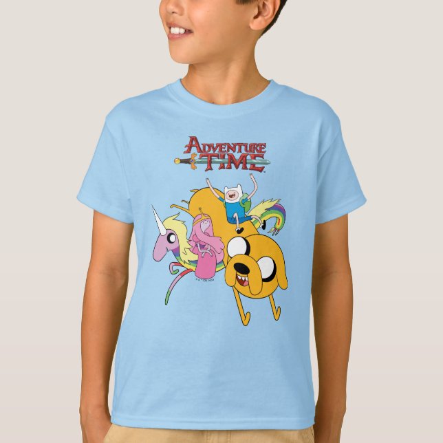 T-shirt Temps d'aventure | Lady, Bubblegum, Finn & Jake (Devant)