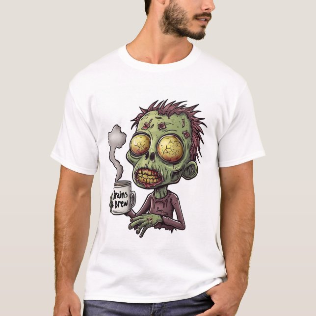 T-shirt  Temps de café zombie (Devant)
