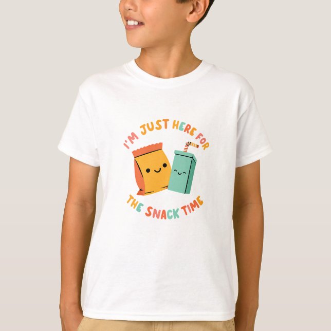 T-shirt Temps de collation kawaii (Devant)