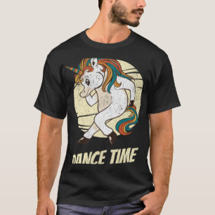 T-shirt Temps de danse Licorne cheval magique Danse Rétro