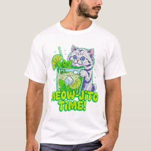 T-shirt Temps de miaulement de chat d'été – Cadeau de plag