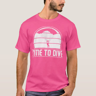 T-shirt Temps De Plongée Skydiving Parachute