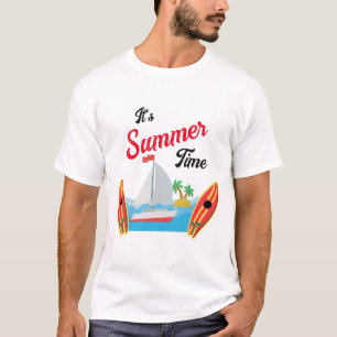 T-shirt Temps de voyage d'été Vagues de plage Vacances Océ