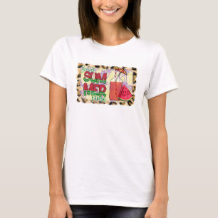 T-shirt Temps d'été doux Watermelon, Beach & Leopard