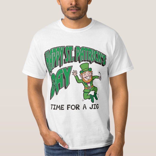 T-shirt Temps du jour de St Patrick heureux pour un (Devant)