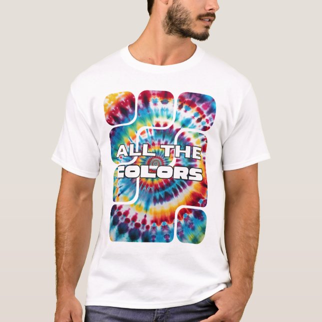 T-shirt Temps Funky Rétro Tie-Dye (Devant)