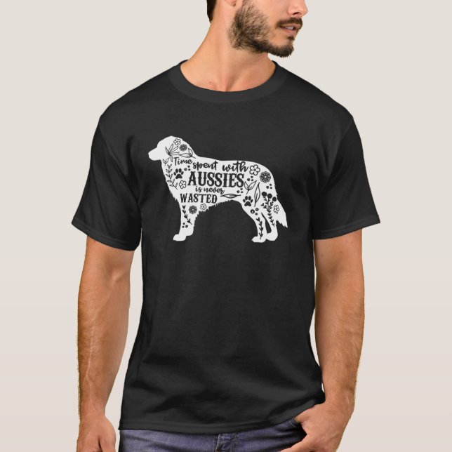 T-shirt Temps passé avec le berger australien (Devant)