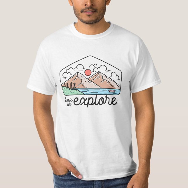 T-shirt Temps Pour Explorer L'Aventure (Devant)