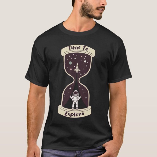 T-shirt Temps Pour Explorer Spacema Spacecraft Des Astrona (Devant)