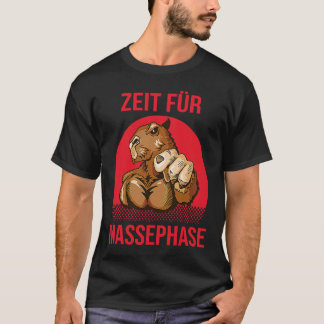 T-shirt Temps pour la phase de masse Backprint Bodybuildin