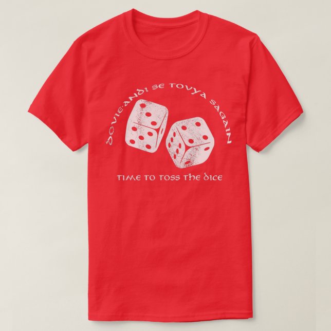 T-shirt Temps pour lancer la roue de dés du temps 1 (Design devant)