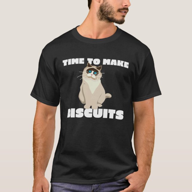 T-shirt Temps pour les parents de chat de faire des biscui (Devant)