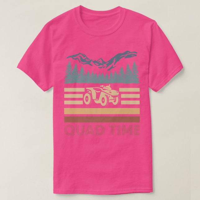 T-shirt Temps rétro vintage quadruple (Design devant)