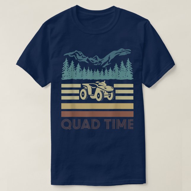 T-shirt Temps rétro vintage quadruple (Design devant)