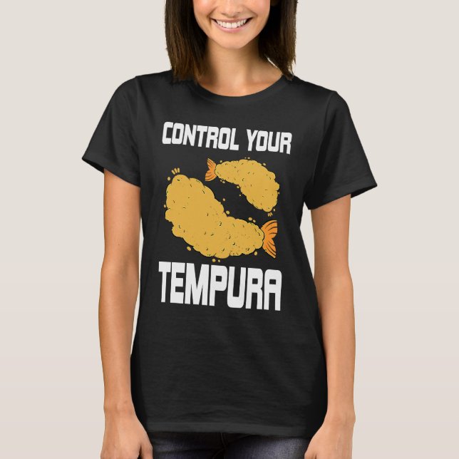 T-shirt Tempura Pun Costume Shrimp And Seafood (Devant)