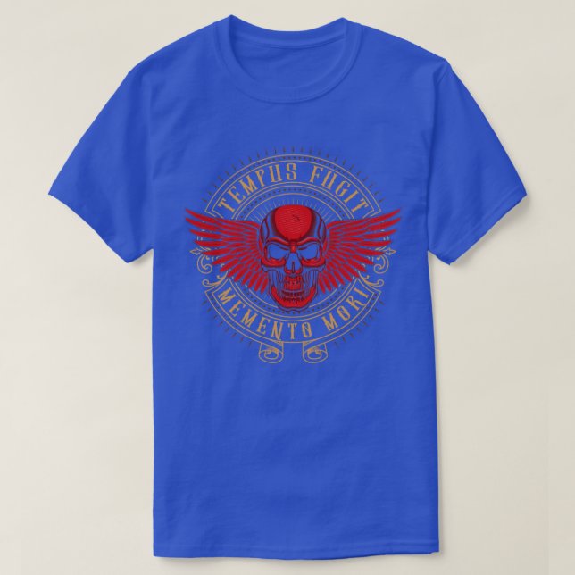 T-shirt Tempus Fugit Memento Mori Phrase Latin (Design devant)