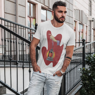 T-shirt Tenant Une Lanterne