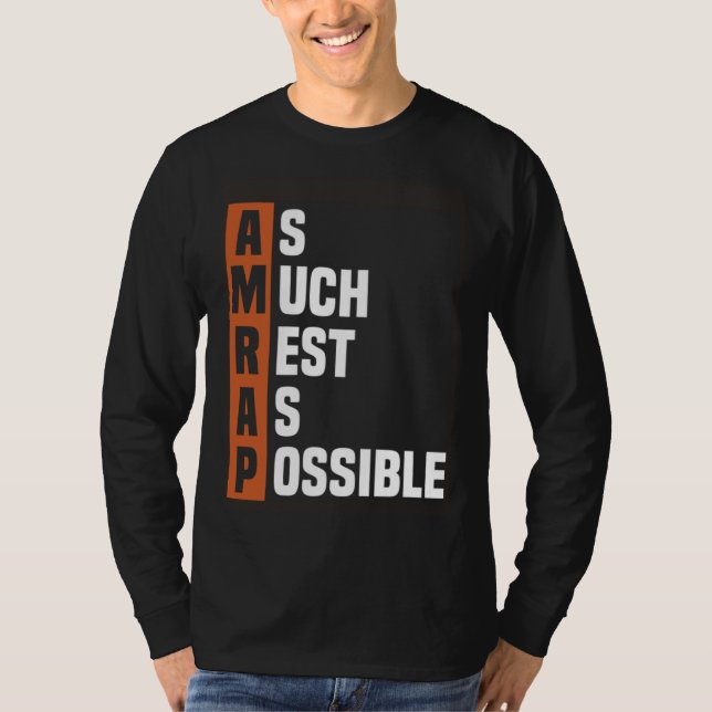 T-shirt Tendance AMRAP autant de repos que possible (Devant)